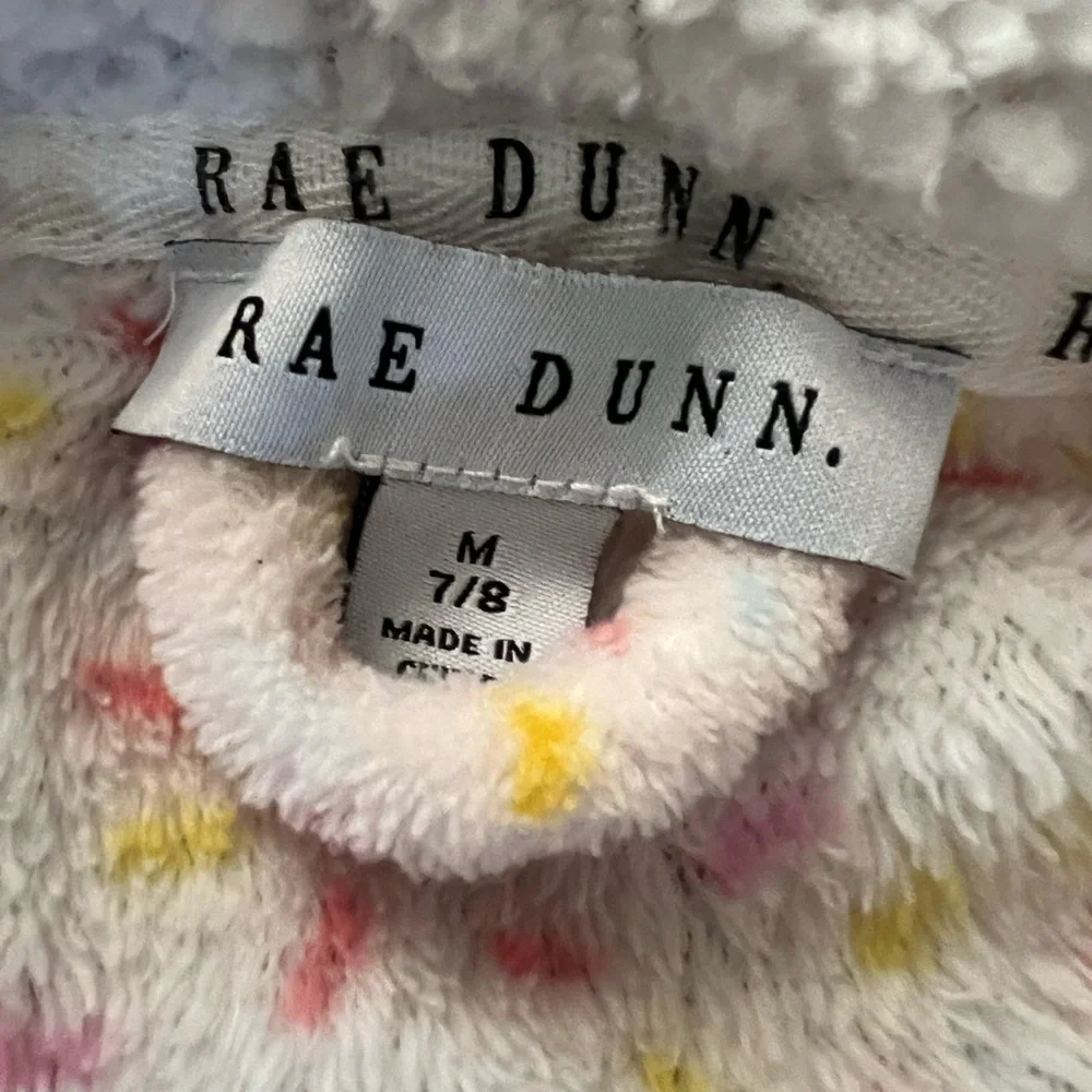 Rae Dunn Girls Fleece and Sherpa Robe SWEET sprinkles Medium 7-8
